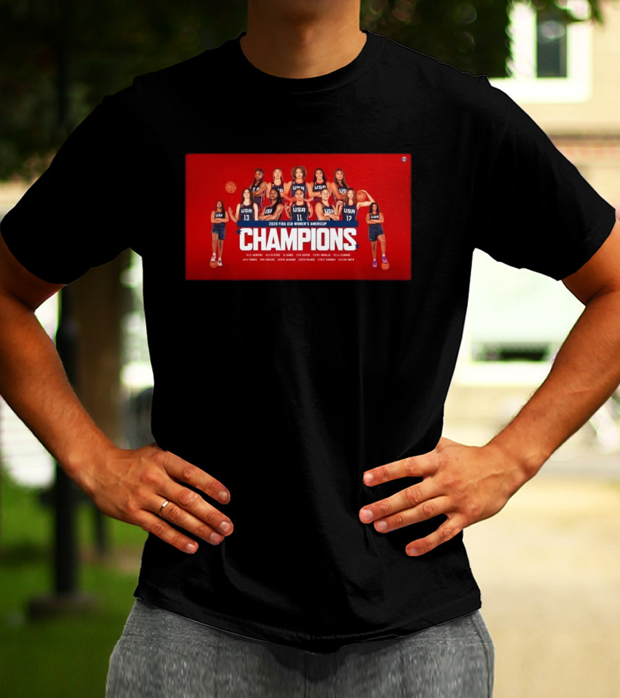 2026 FIBA U18 Women's AmeriCup Champions USA Victory Over Canada 90 72 For 12th Gold T-Shirt