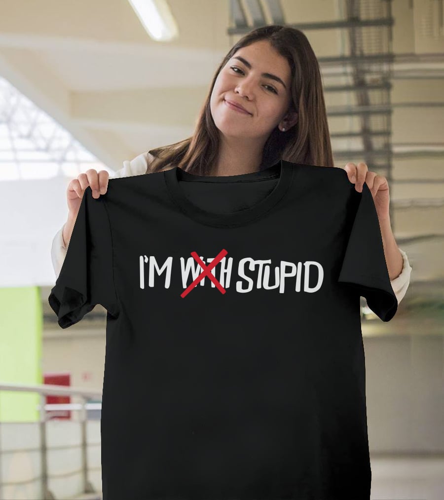 Noahfinnce Merch I'm Stupid Strikethrough Humor T-Shirt