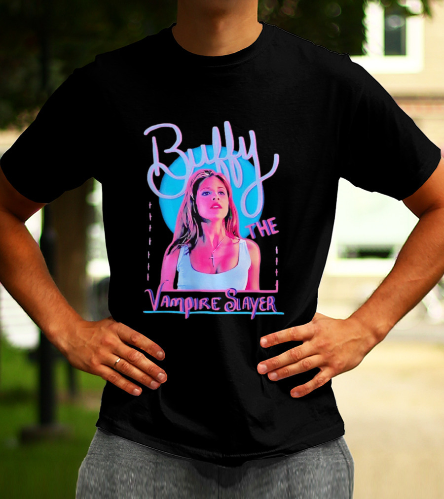 Buffy The Vampire Slayer Sarah Michelle Gellar 90s Nostalgia Fashion Icon Retro 90s T-Shirt