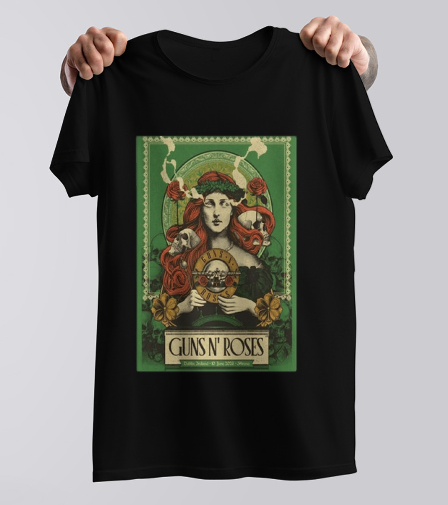 Guns N' Roses Dublin Ireland June 10 2026 Athena T-Shirt