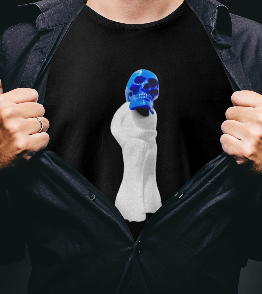 Jack White Frozen Charlotte Blue Skull Modern Gothic T-Shirt