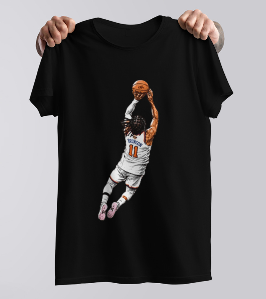 Jalen Brunson Dunking Action New York Knicks Basketball 11 Jersey T-Shirt