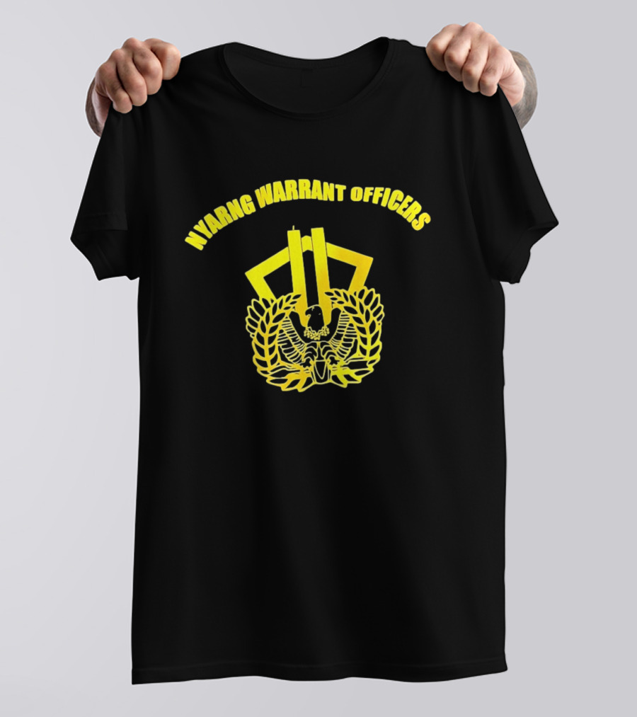 NYARNG Warrant Officers New York Army National Guard Emblem Featuring Twin Towers And Eagle T-Shirt