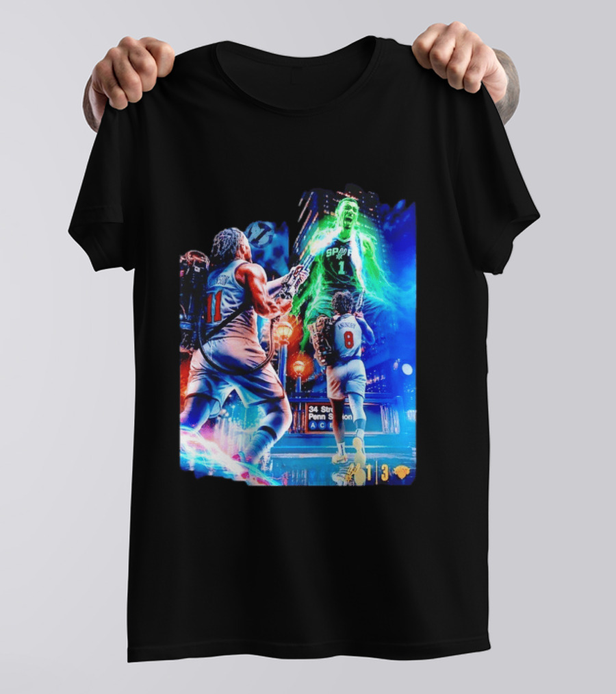 OG Anunoby 33 PTS 4 REB 7 3PM Knicks Comeback Vs Spurs At 34 Street Penn Station T-Shirt