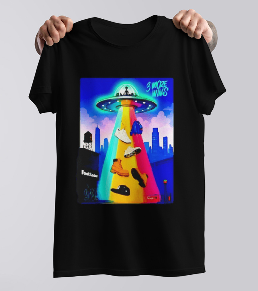 San Antonio Spurs Victor Wembanyama 3 More Wins UFO Abduction Foot Locker T-Shirt
