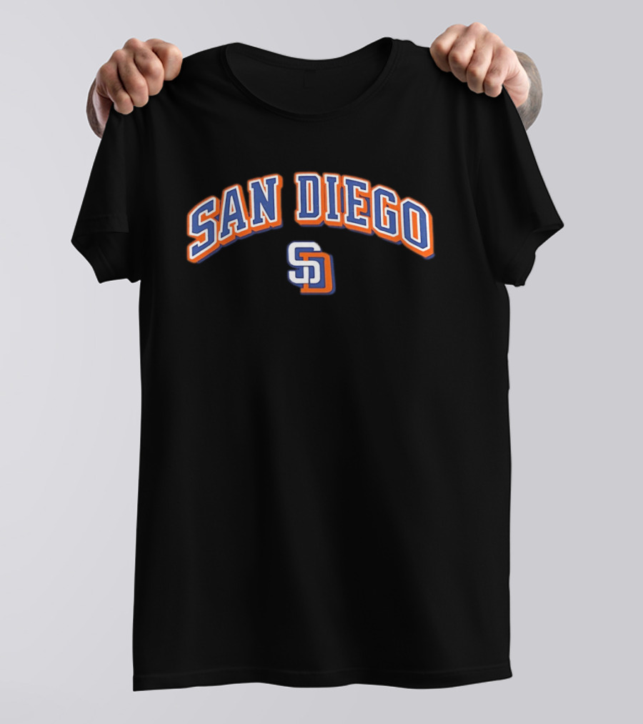 San Diego Padres SD Blue Orange MLB Team T-Shirt
