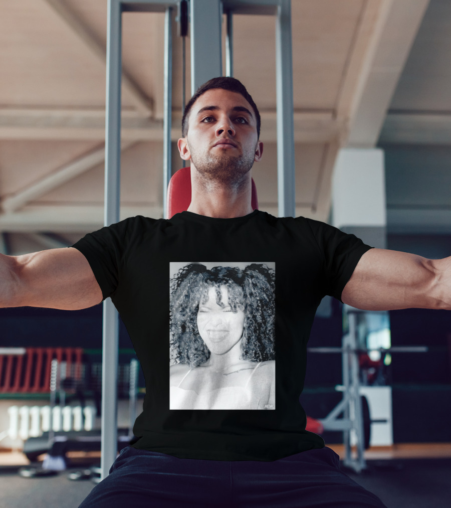 AEW Willow Nightingale Smile Black And White T-Shirt