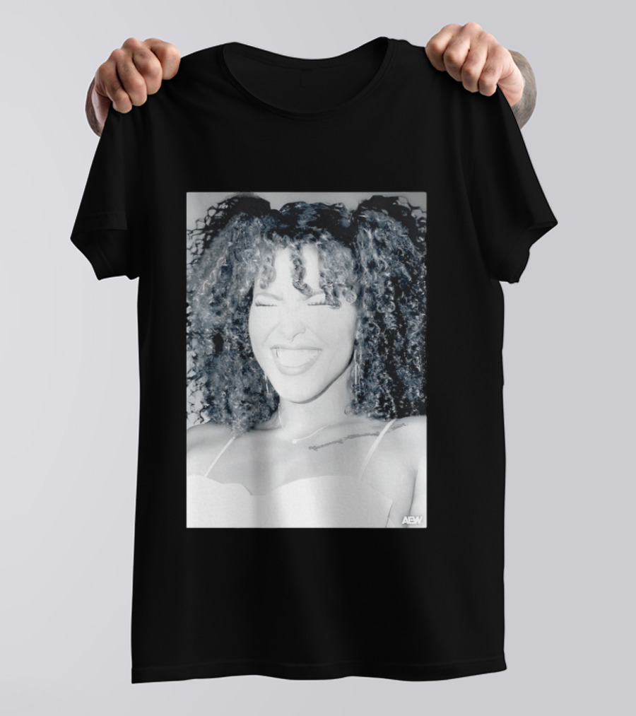 AEW Willow Nightingale Smile Black And White T-Shirt