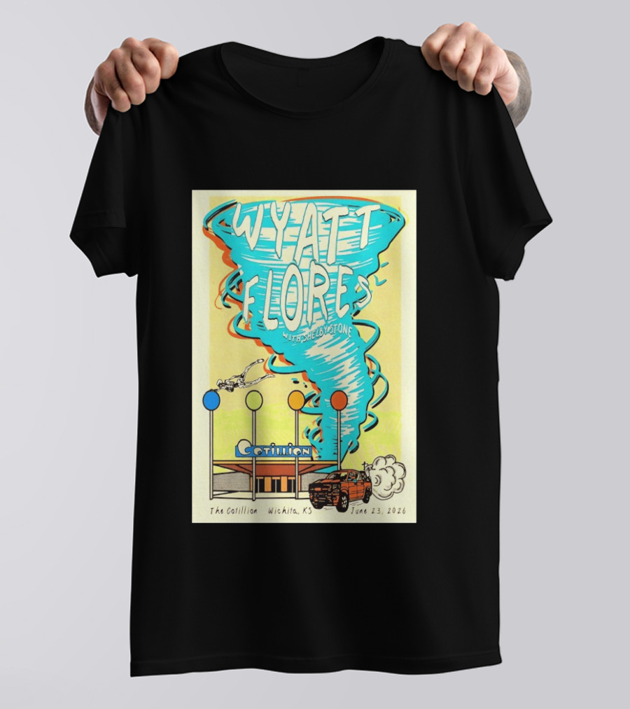 Wyatt Flores With Shelby Stone Tornado Concert June 23 2026 The Cotillion Wichita KS T-Shirt