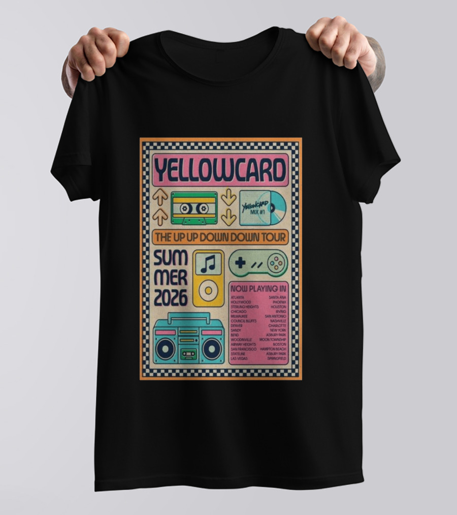 Yellowcard The Up Up Down Down Tour Summer 2026 New York June 11 Event T-Shirt
