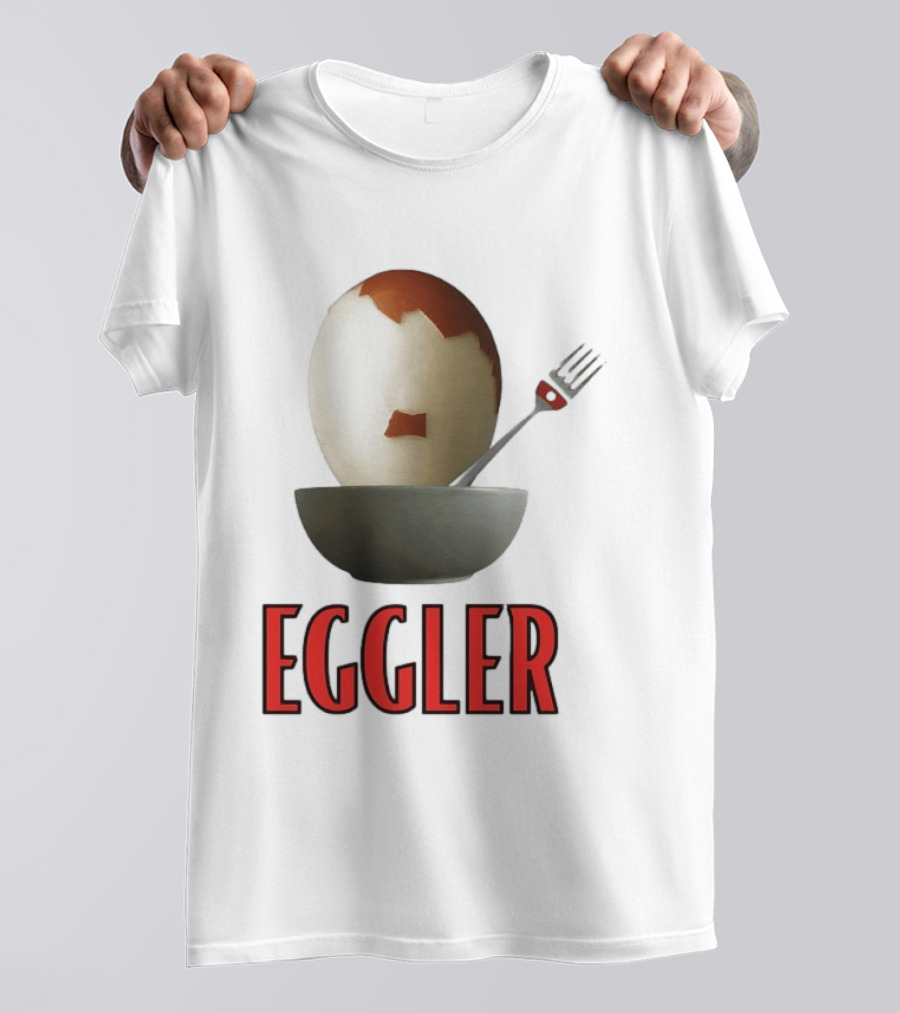 Eggler Chicken Egg Bowl Fork Comedy T-Shirt