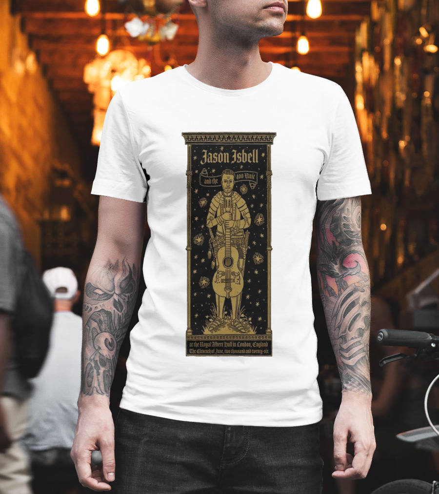 Jason Isbell And The 400 Unit Royal Albert Hall London 11th June 2026 Stars And Guitar T-Shirt
