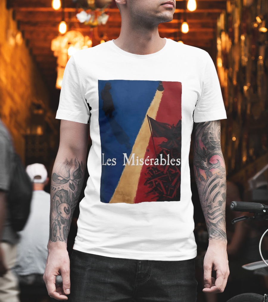 Les Misérables Barricade Tricolor Shadow And Flag Scenery T-Shirt