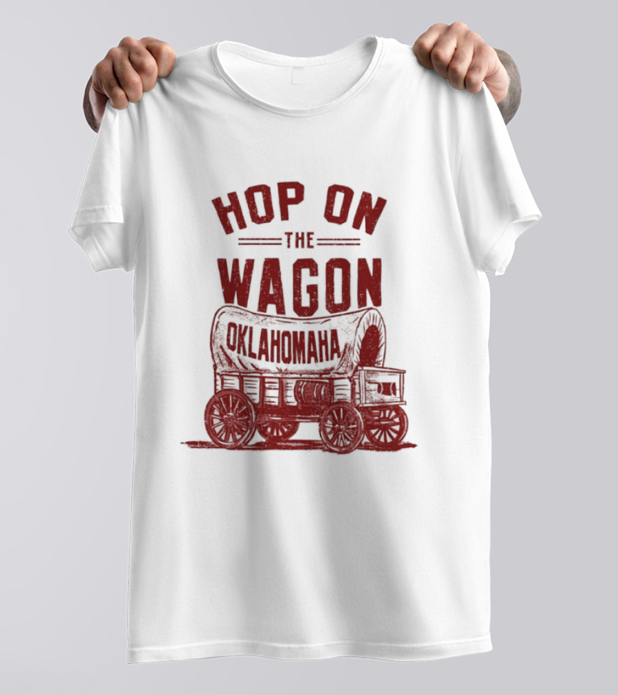 Oklahoma Sooners Hop On The Wagon Team Spirit T-Shirt