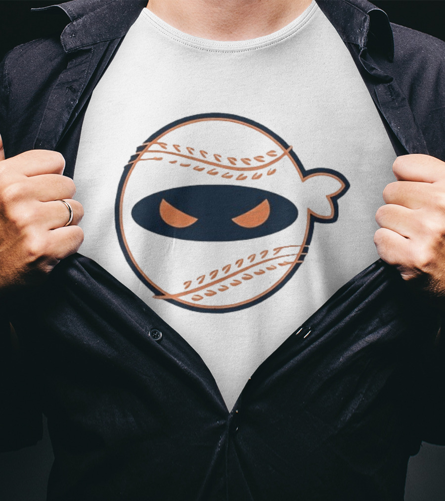 Pitching Ninja Baseball Icon Wisco T-Shirt