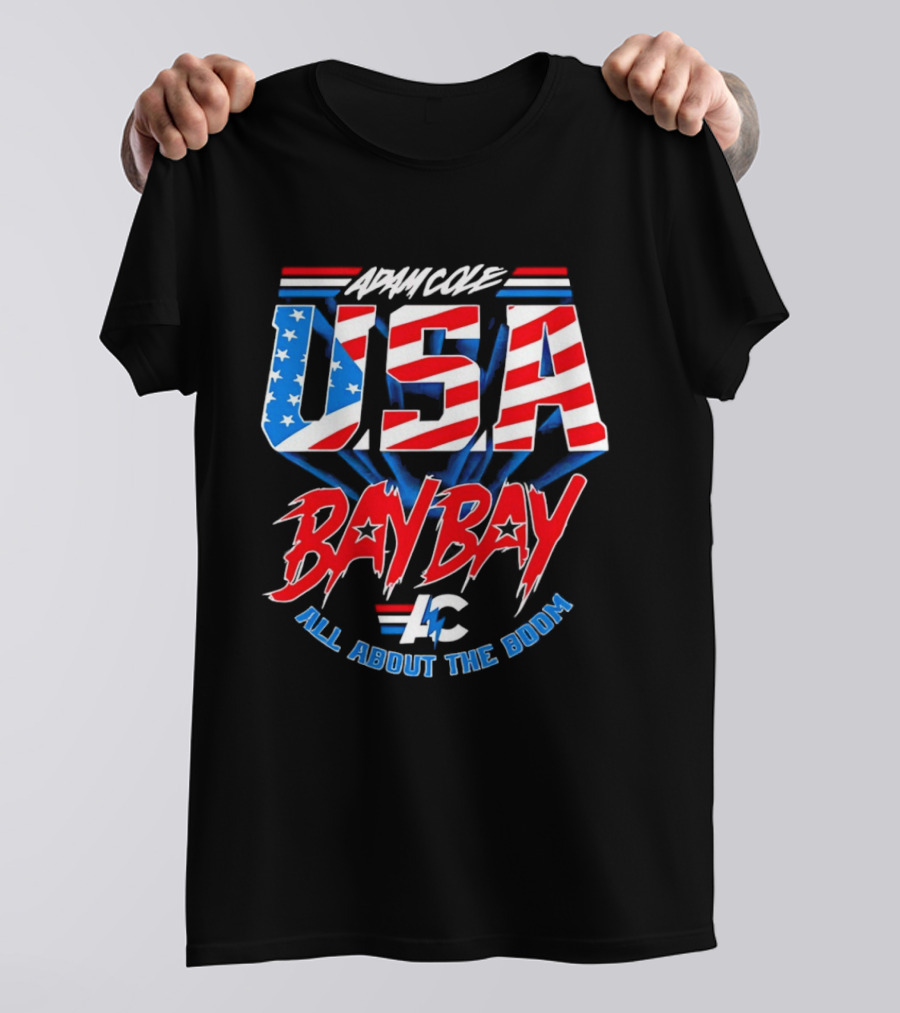 Advance USA Bay Bay All About The Boom Red White Blue Star T-Shirt
