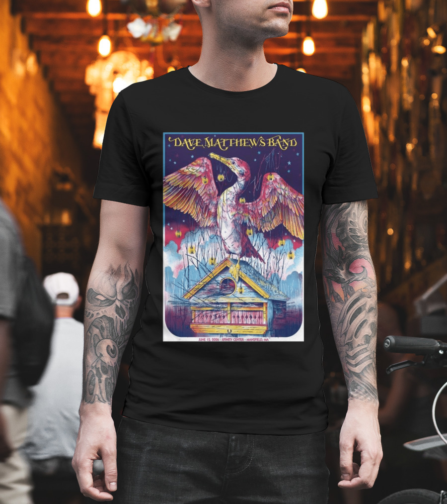 Dave Matthews Band June 19 2026 Xfinity Center Mansfield MA Bird Lanterns T-Shirt