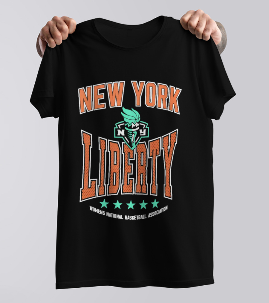 New York Liberty WNBA Women's National Basketball Association 2026 Starter Center Squeeze T-Shirt