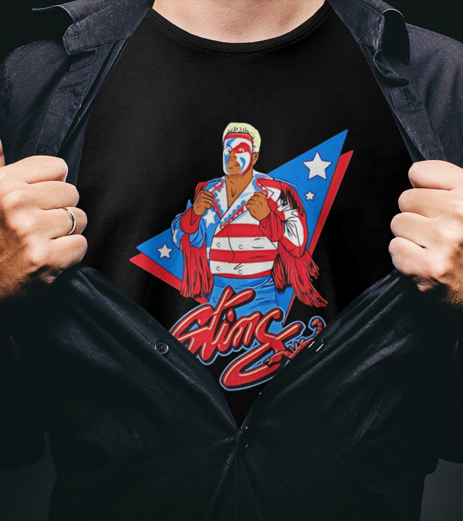 Sting USA Patriotic Jacket Red White Blue Stars Scorpion T-Shirt