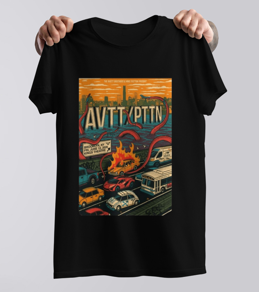 The Avett Brothers Mike Patton Brooklyn NY June 12 2026 Kings Theatre T-Shirt