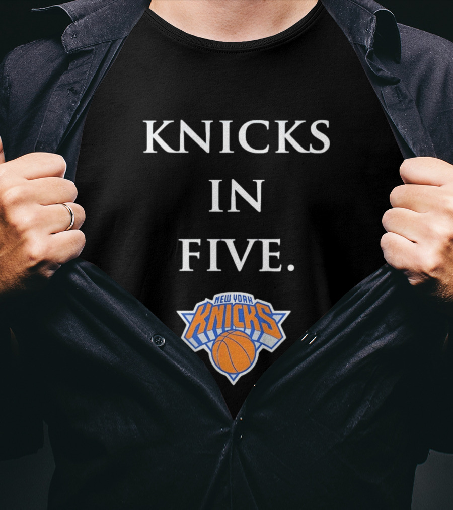 Knicks In Five New York Basketball Playoffs Victory Prediction T-Shirt