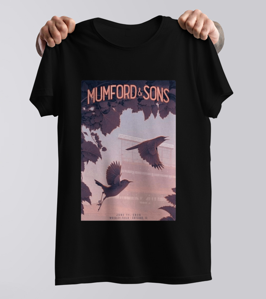Mumford And Sons Wrigley Field Chicago June 11 2026 T-Shirt