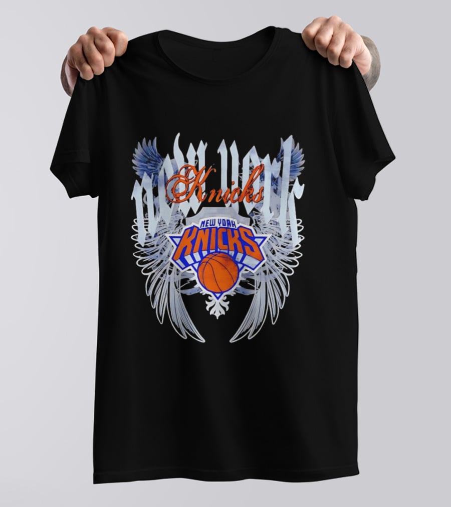 New York Knicks Wings Shield Basketball T-Shirt