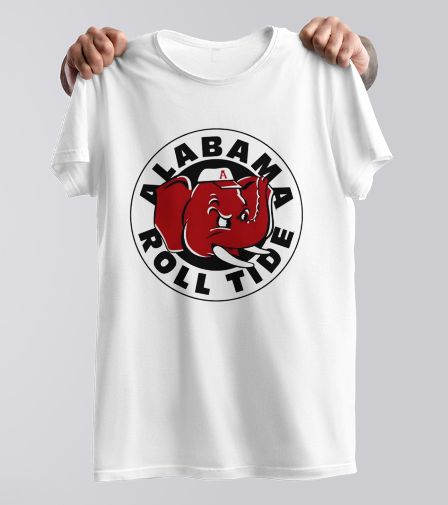 Alabama Crimson Tide Roll Tide Baseball Elephant T-Shirt
