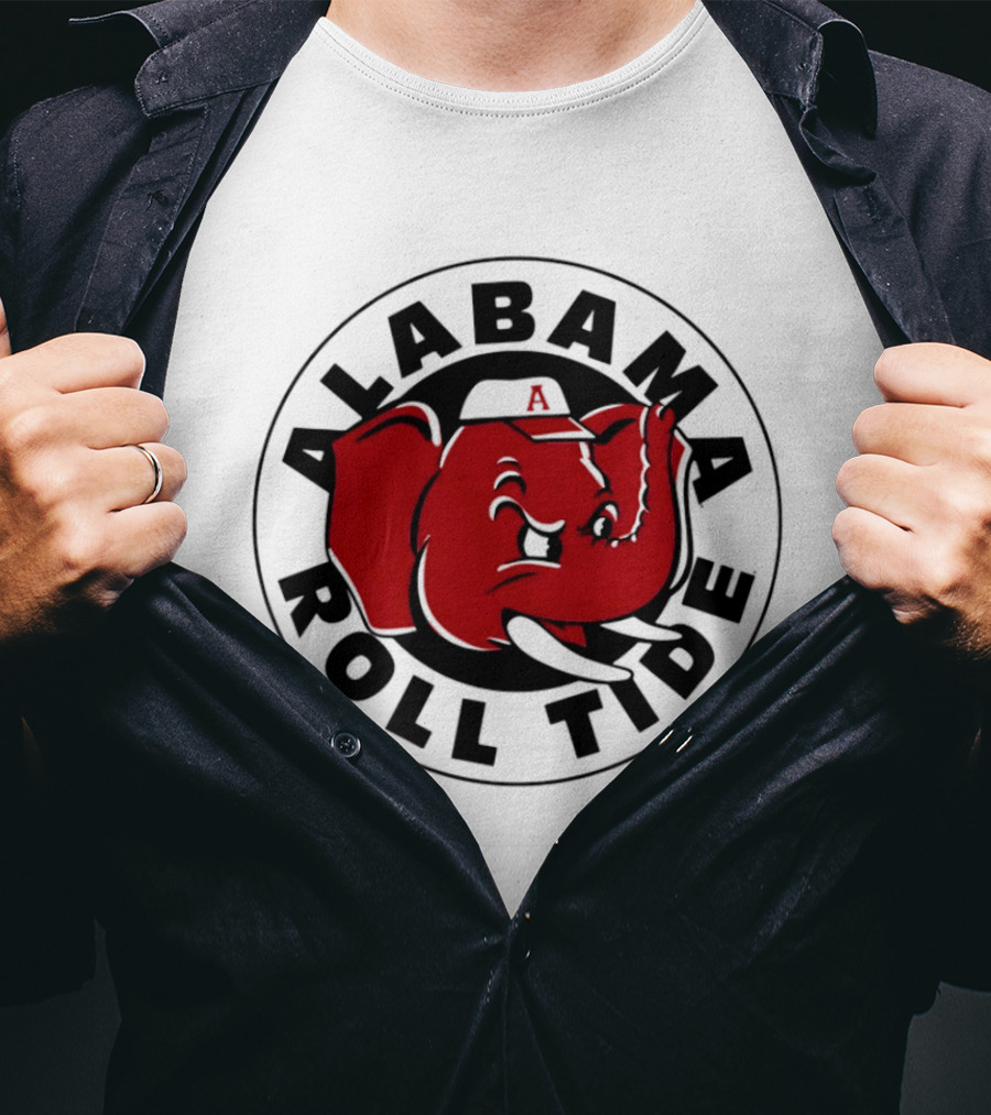 Alabama Crimson Tide Roll Tide Baseball Elephant T-Shirt