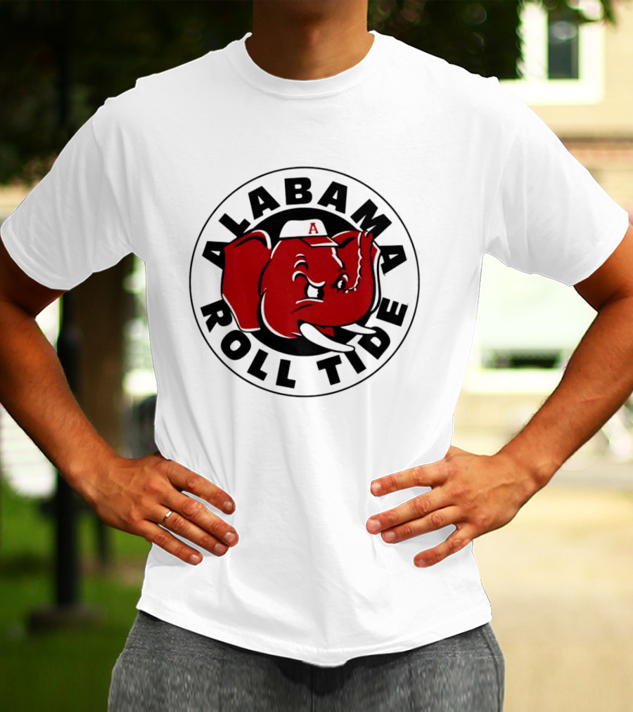 Alabama Crimson Tide Roll Tide Baseball Elephant T-Shirt