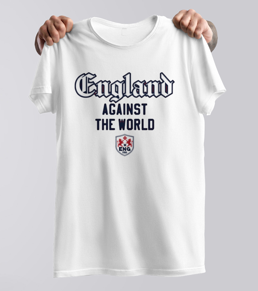 England Against The World Shield With Red Rose T-Shirt