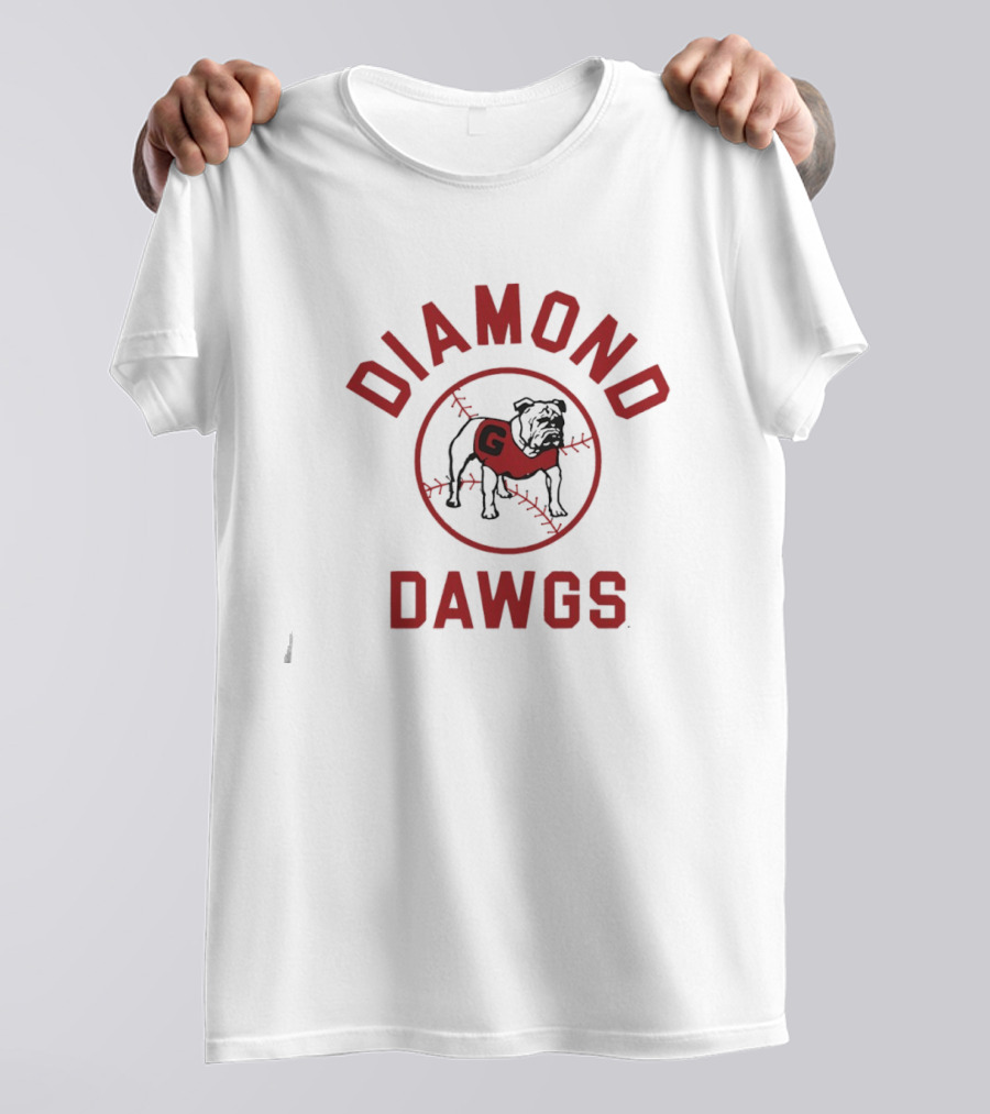 Georgia Baseball Diamond Dawgs Bulldog T-Shirt