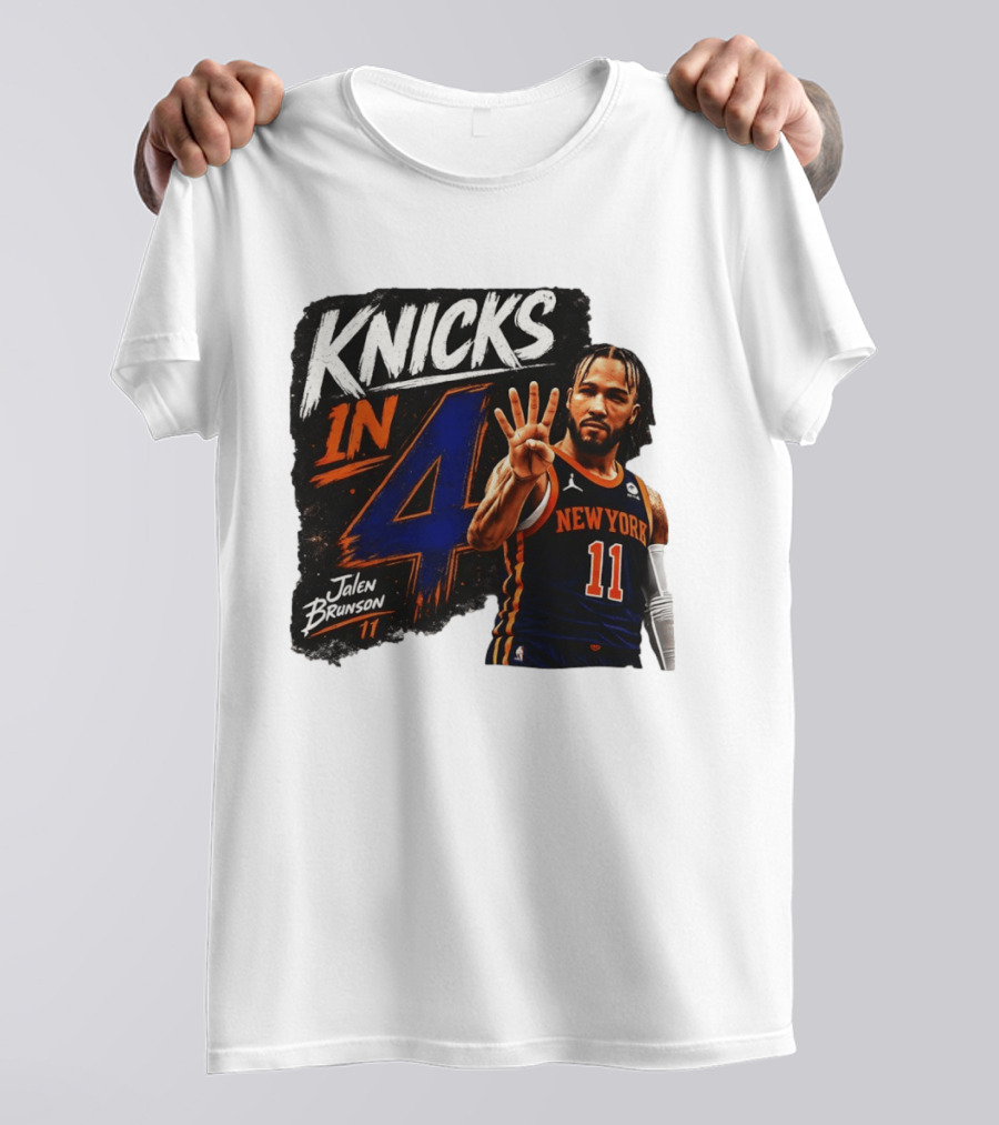 Knicks In 4 Jalen Brunson 11 New York T-Shirt