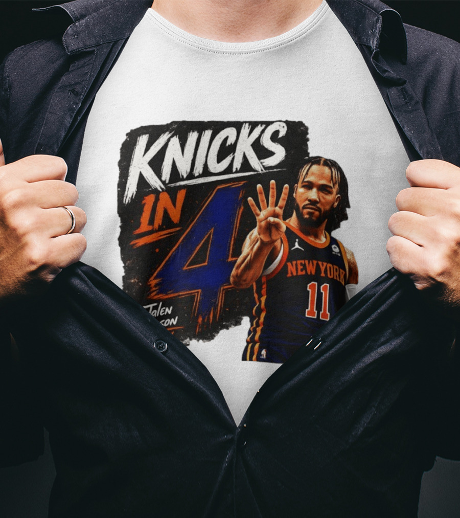 Knicks In 4 Jalen Brunson 11 New York T-Shirt