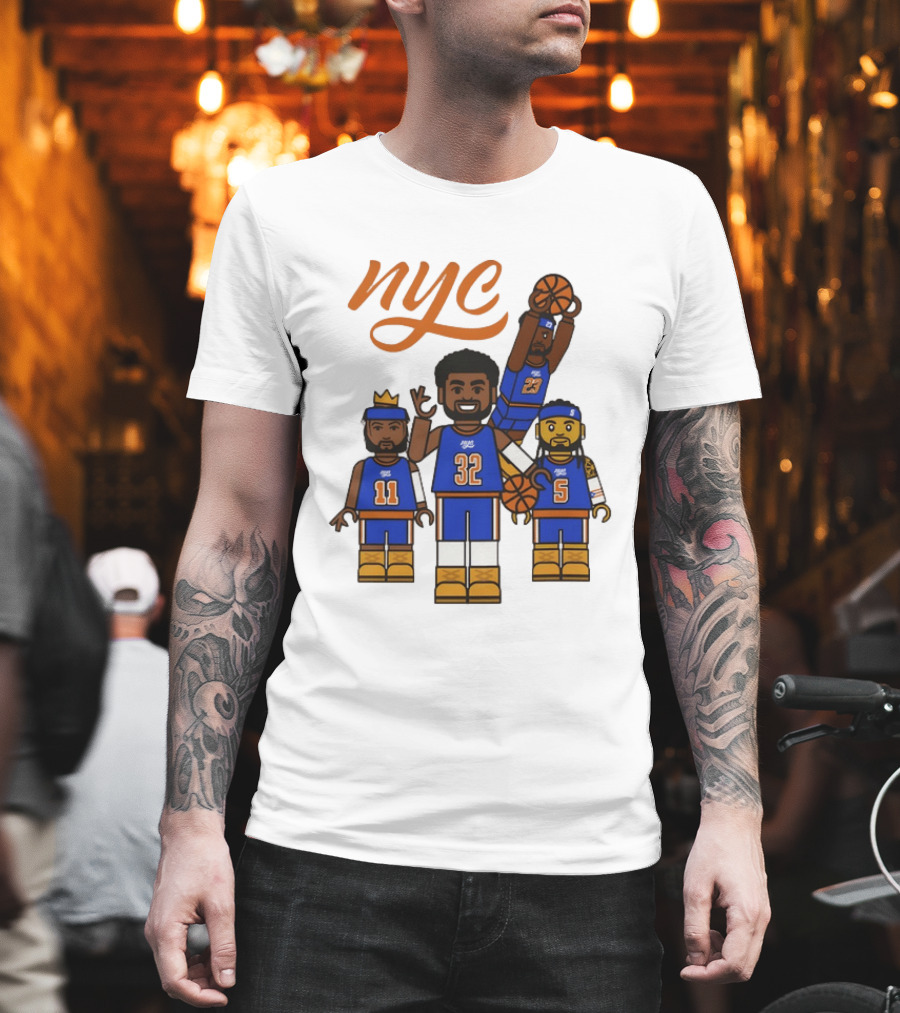 LEGO NYC Basketball Karl Anthony Towns Jalen Brunson Mitchell Robinson New York Knicks NBA 2026 T-Shirt