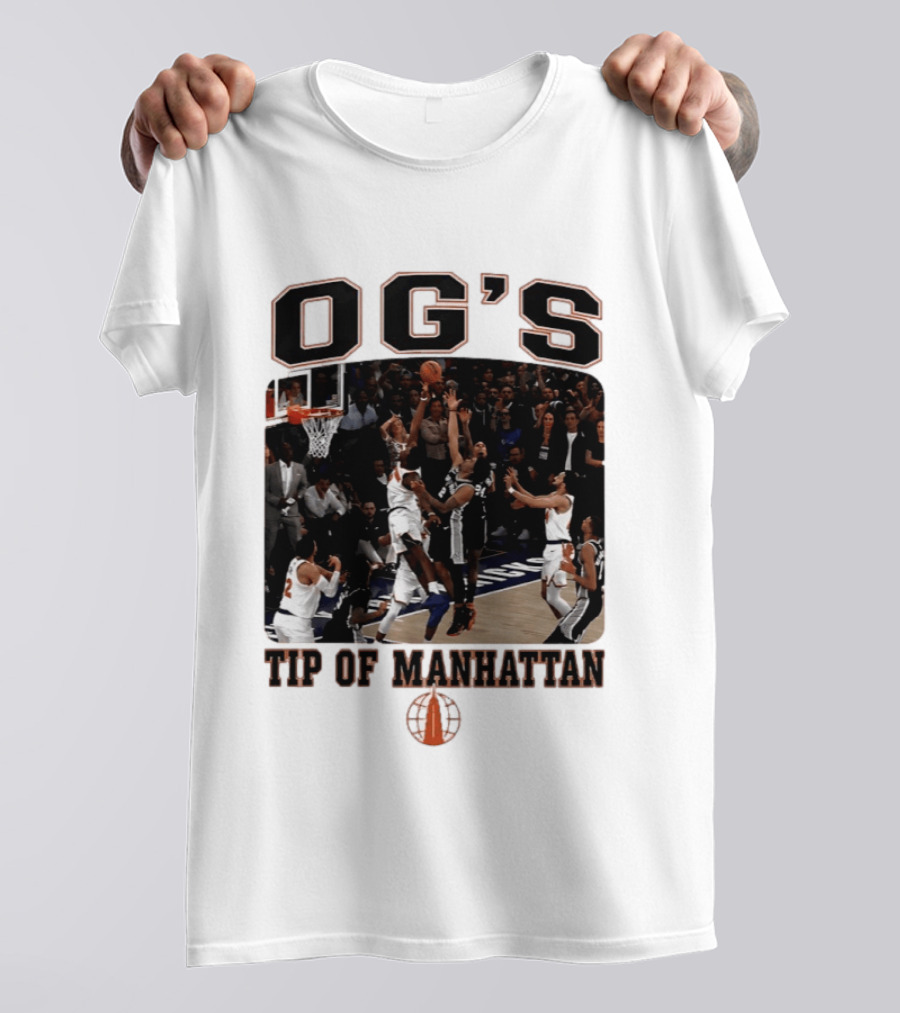 OG'S Tip Of Manhattan Basketball Action Scene T-Shirt