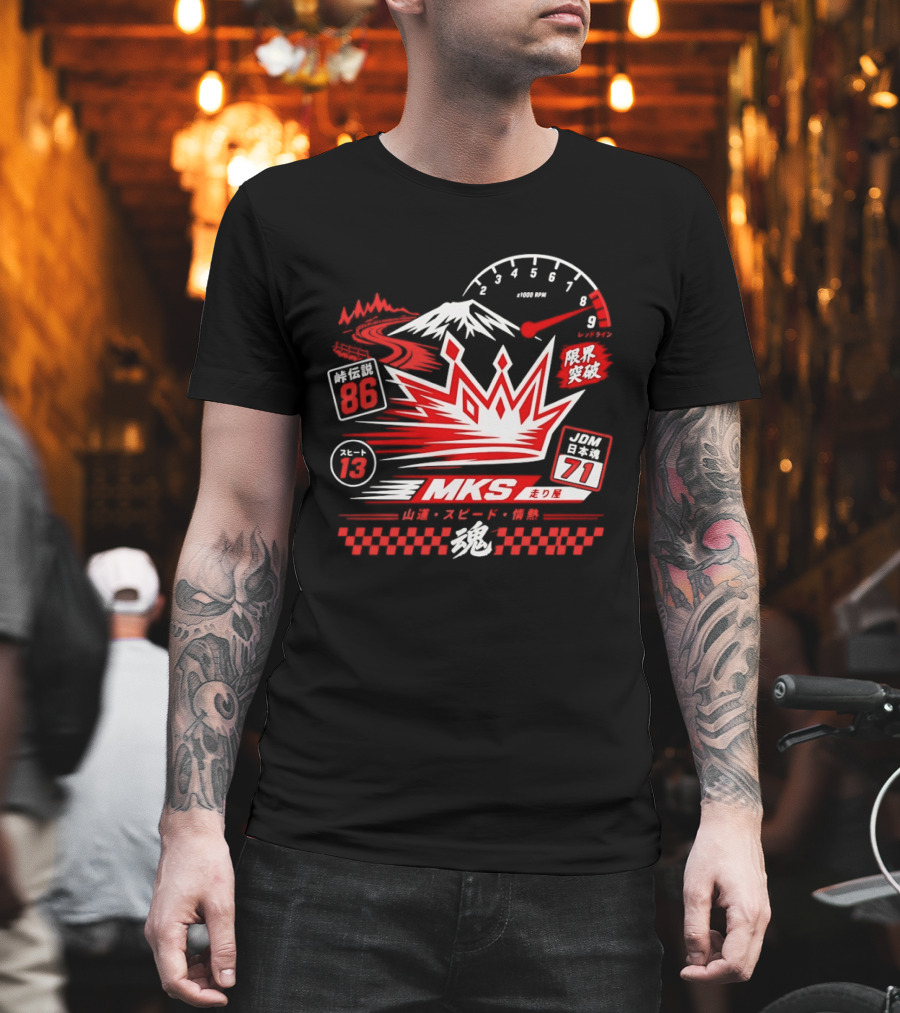 MKS 86 71 Touge Legend Japanese Spirit Racing Speed Mountain Passion T-Shirt