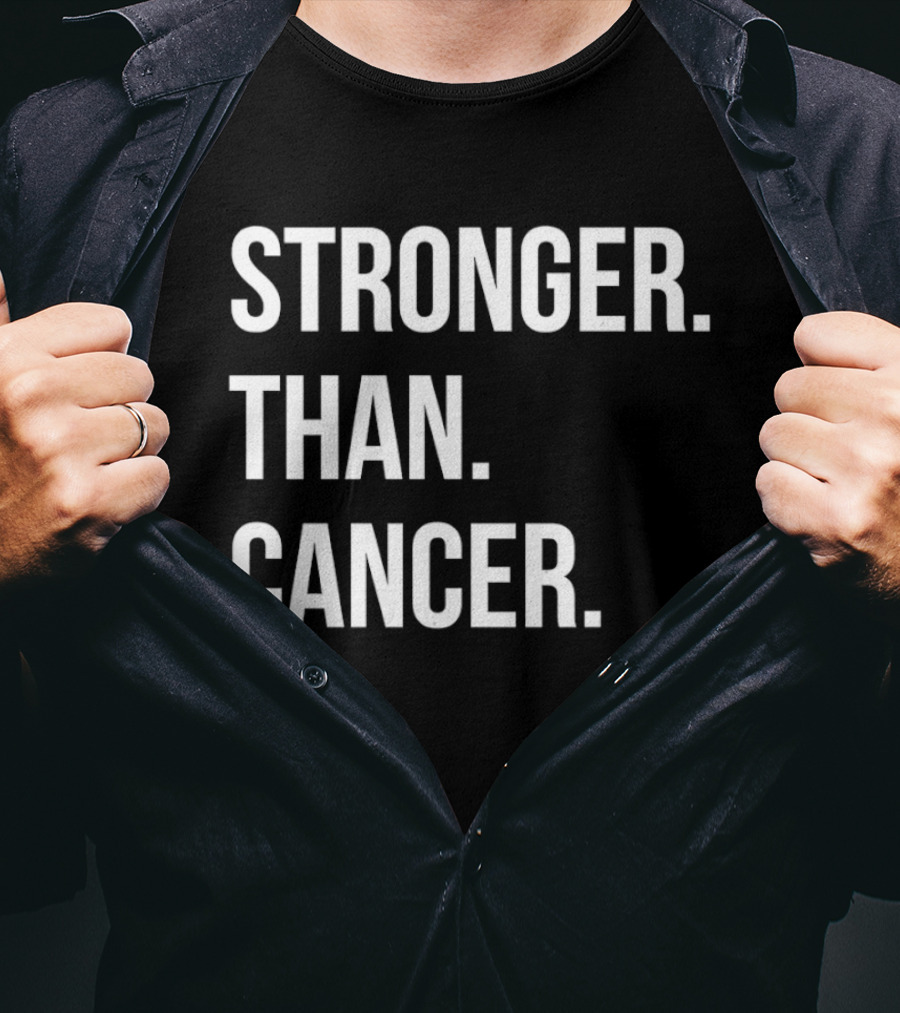 Stronger Than Cancer Inspirational Awareness T-Shirt