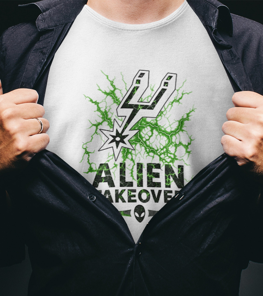 Alien Takeover San Antonio Spurs Basketball 2026 T-Shirt