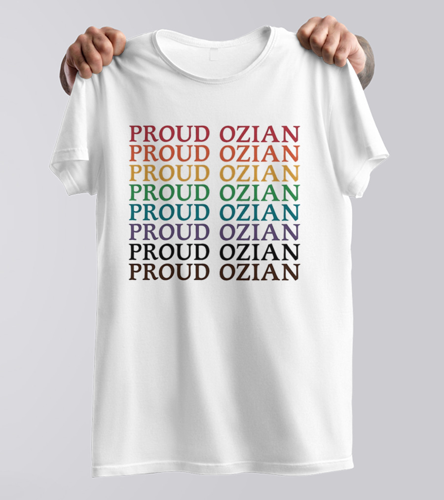Rainbow Multicolor Repeated Proud Ozian LGBTQ Wizard Of Oz T-Shirt