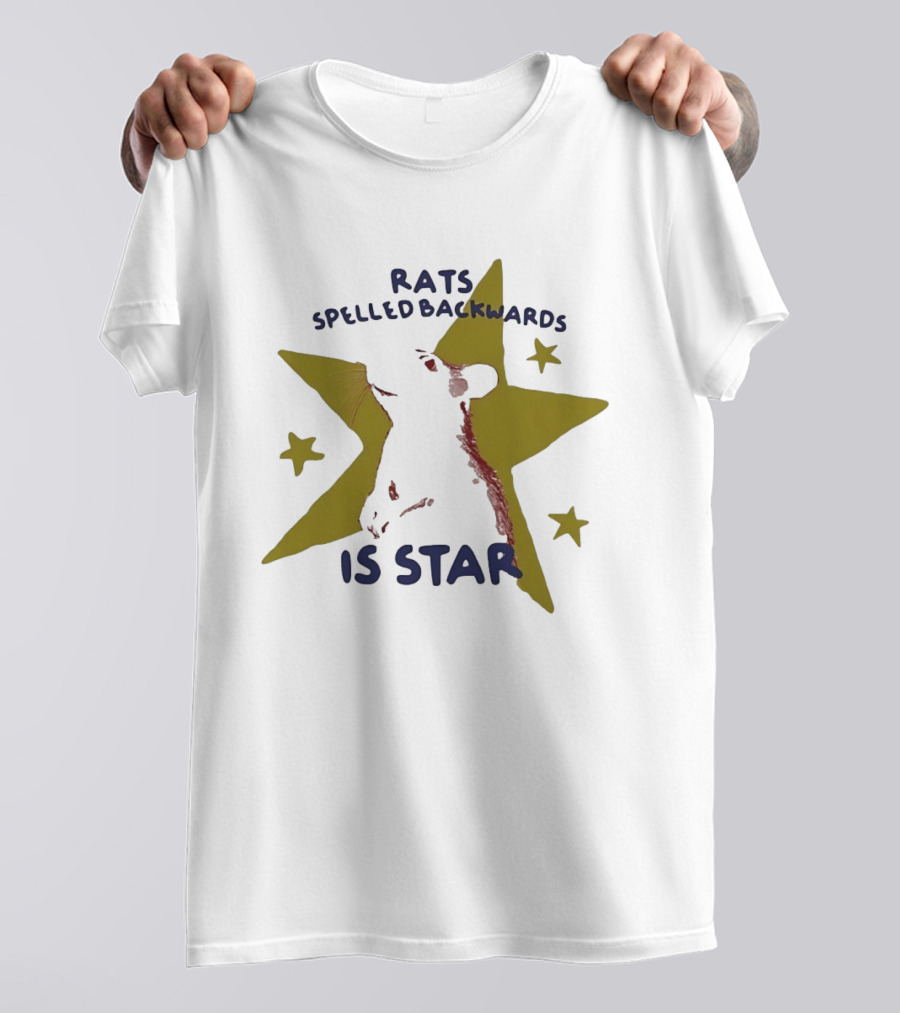 Rats Spelled Backwards Is Star Rodent Star Wordplay Pun Nature T-Shirt