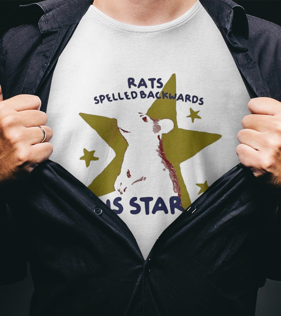 Rats Spelled Backwards Is Star Rodent Star Wordplay Pun Nature T-Shirt