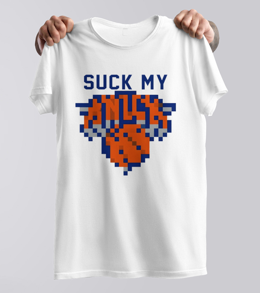 Suck My Knick Pixel Knicks Basketball T-Shirt