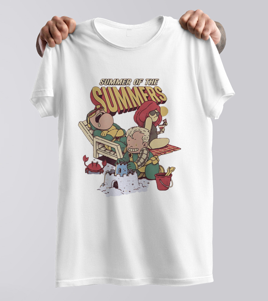 Summer Of The Summers Beach Day Sand Castles And Fun Cartoon T-Shirt