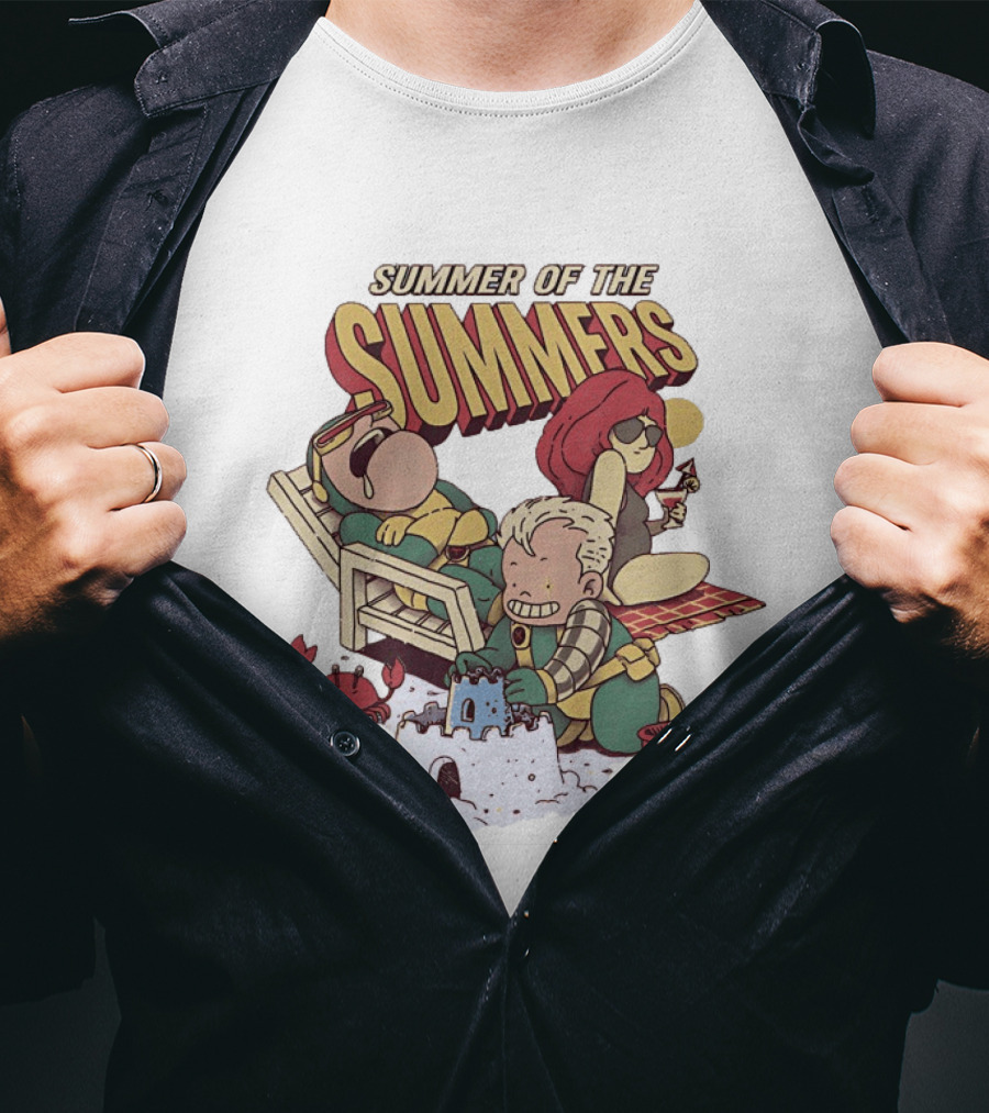 Summer Of The Summers Beach Day Sand Castles And Fun Cartoon T-Shirt