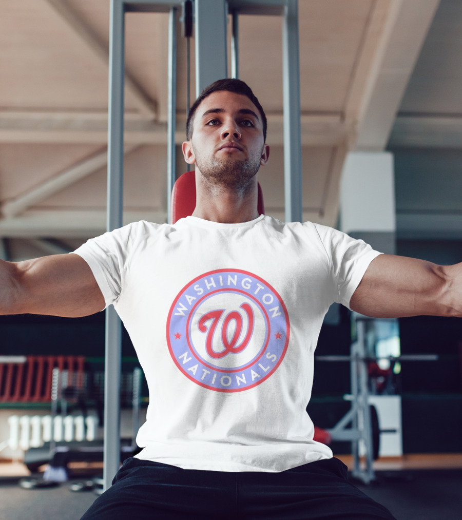 Washington Nationals Curly W Star Baseball T-Shirt