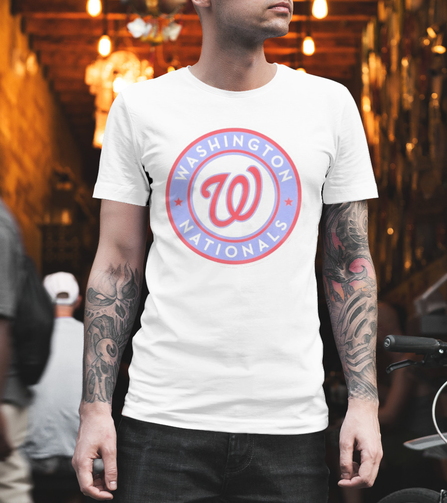 Washington Nationals Curly W Star Baseball T-Shirt