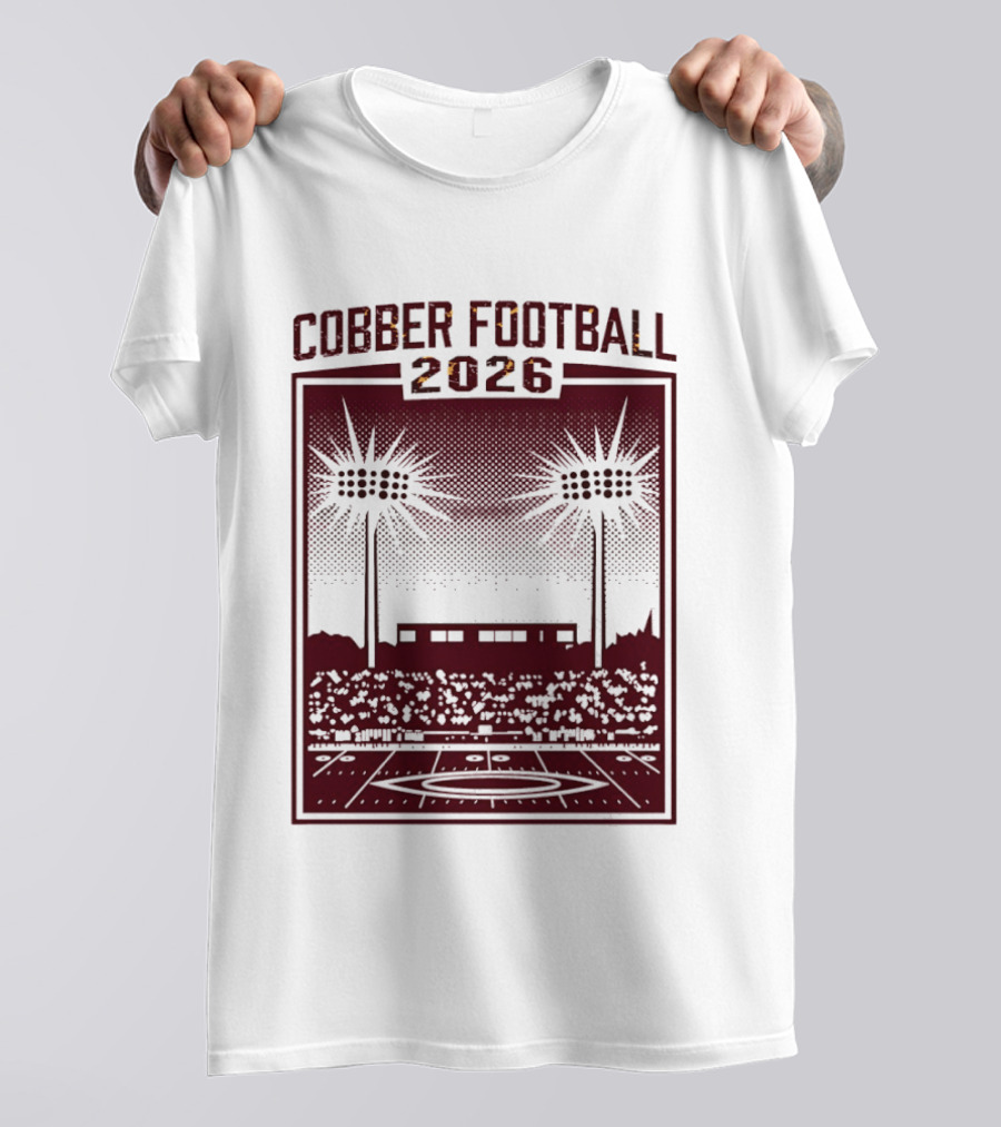 Cobber Football 2026 Stadium Lights Game Day Crowd Night Event T-Shirt