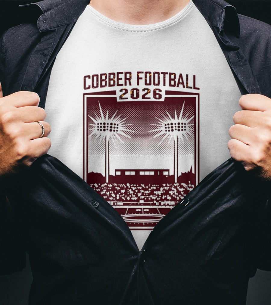 Cobber Football 2026 Stadium Lights Game Day Crowd Night Event T-Shirt