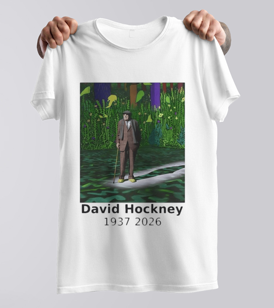David Hockney 1937 2026 Colorful Garden Painting Memorial T-Shirt